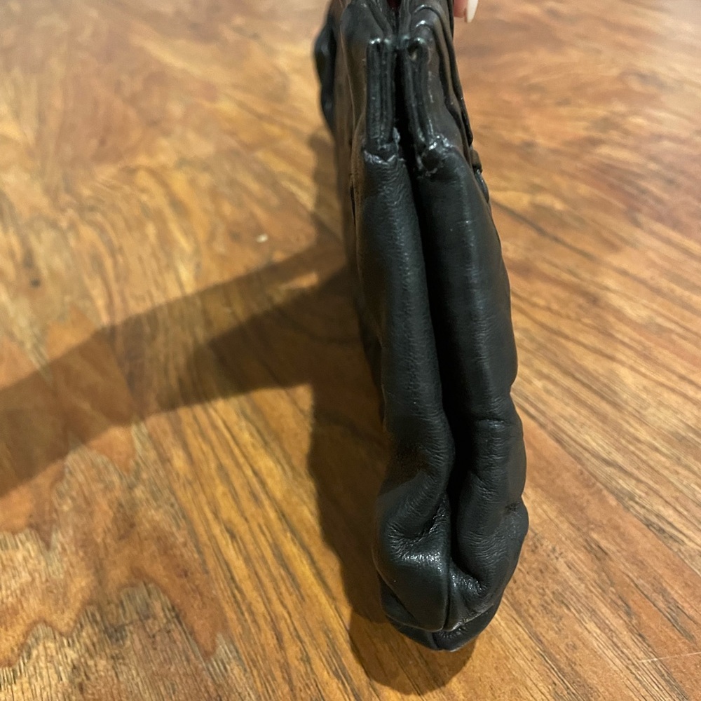 Isabella Fiore Black Leather Clutch - Picture 4 of 6